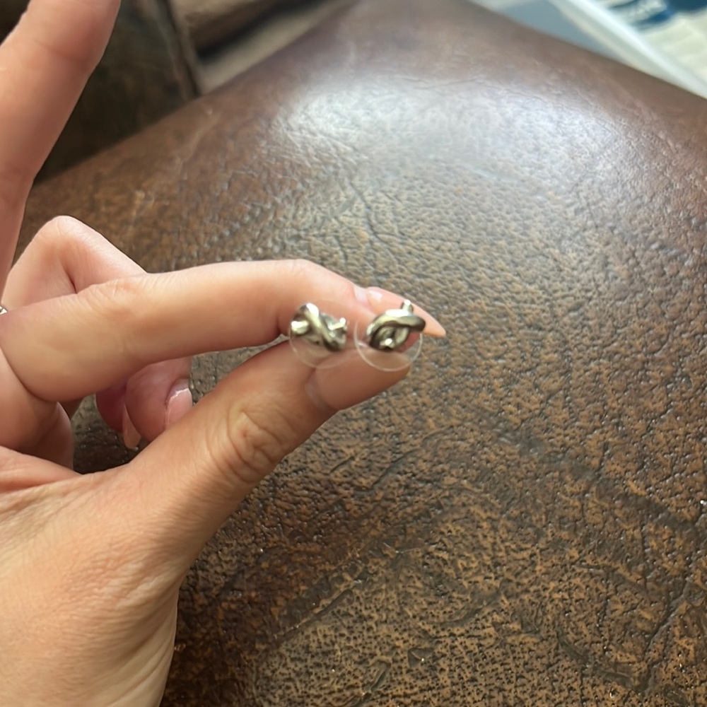 Kate Spade Knot Earrings silver